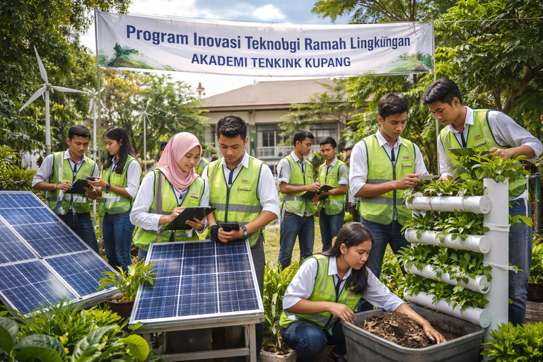 Kegiatan Mahasiswa Akademi Teknik Kupang dalam Program Inovasi Teknologi Ramah Lingkungan